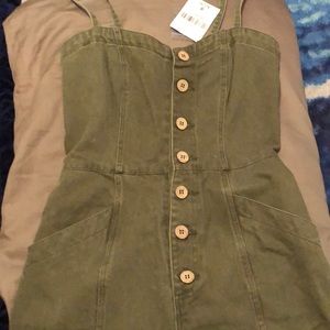 Army green romper